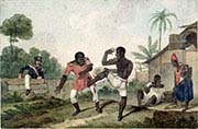 Negros Fighting using Capoeira Steps 